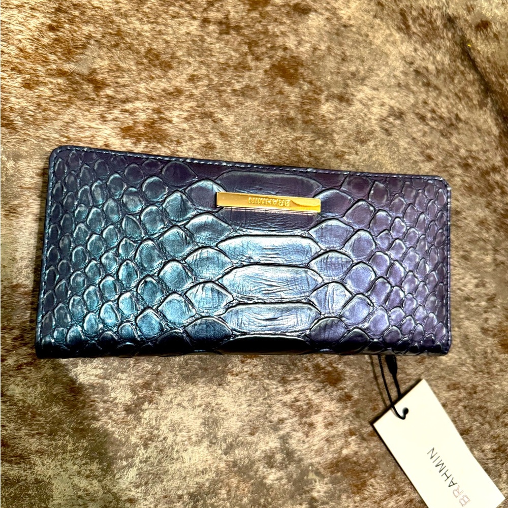 Brahmin Ady Wallet Electric Blue NWT